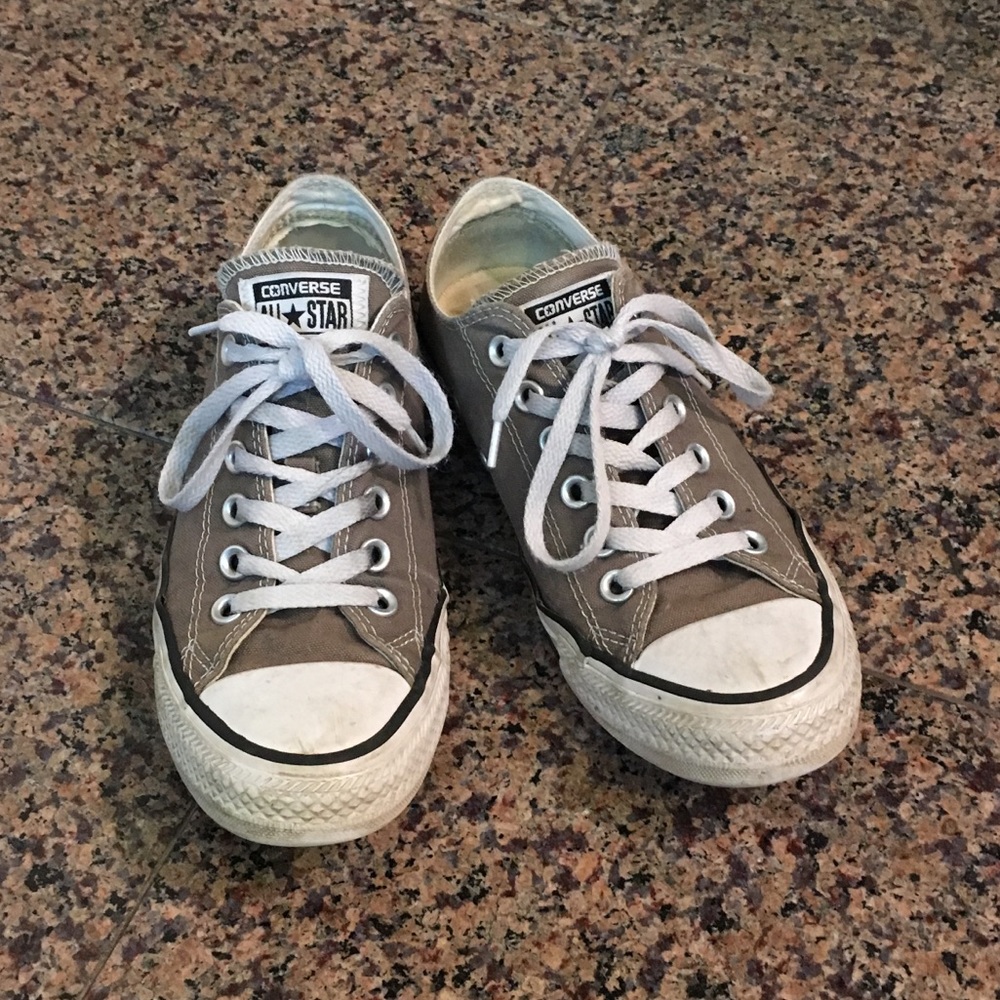 Worn in gray all star converse